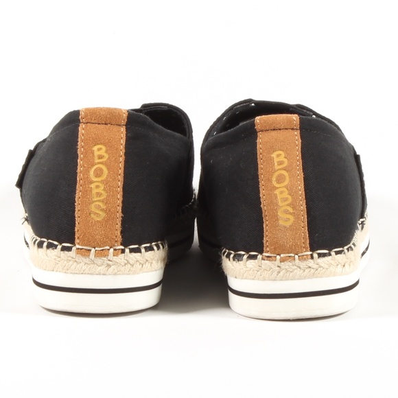 Skechers Bobs Womens Espadrille Slip On Shoes BLK - Picture 4 of 6